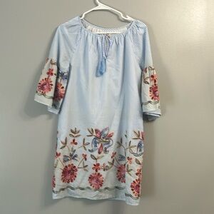 JOY JOY Embroidered Dress SZ Small